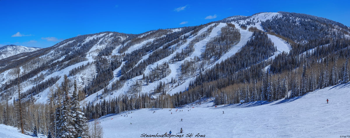 Aerial view of Steamboat ski resort