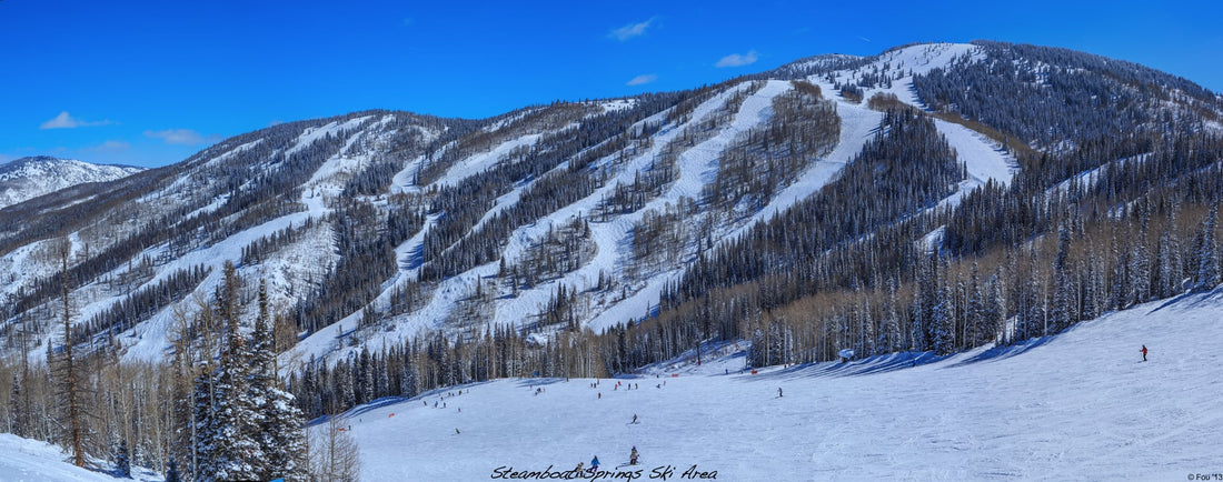 Aerial view of Steamboat ski resort