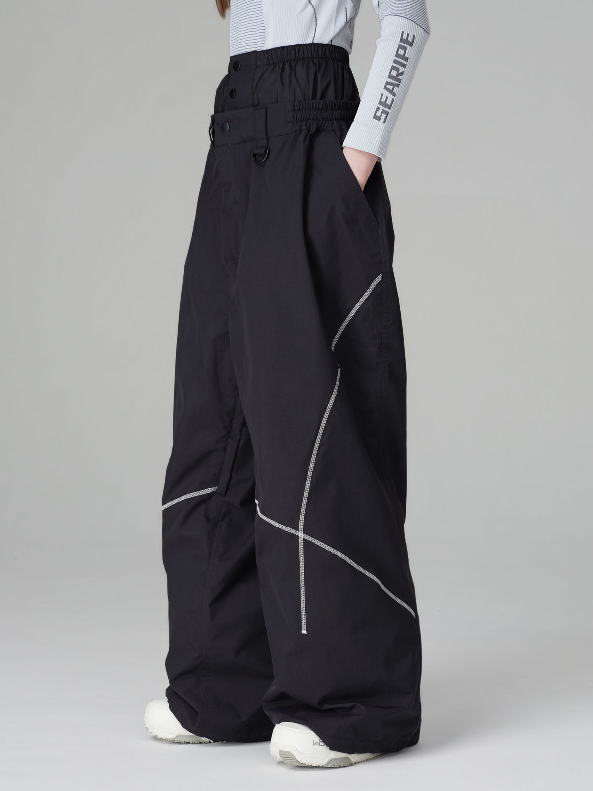 Pro 23K 3L High-Waist Baggy Snow Pants – Unisex | Searipe