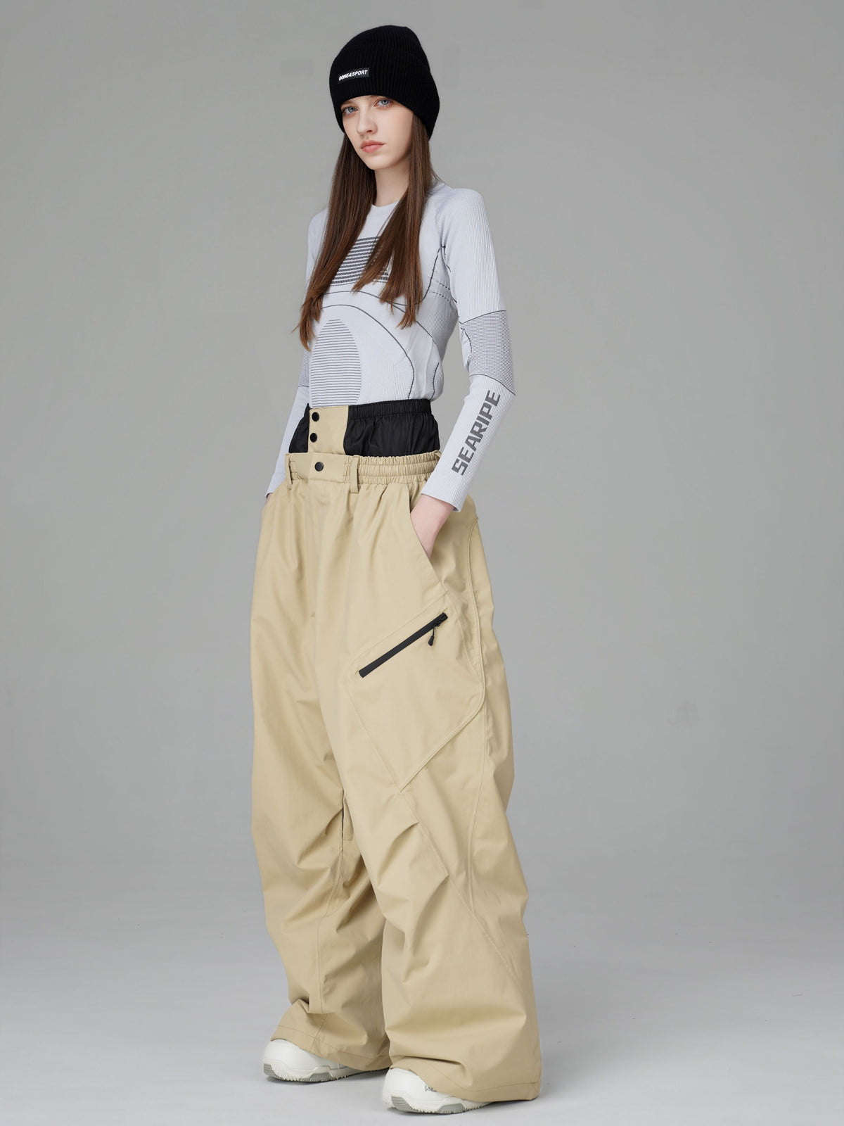 3D Articulated Wide-Leg Snow Pants – Unisex | Searipe