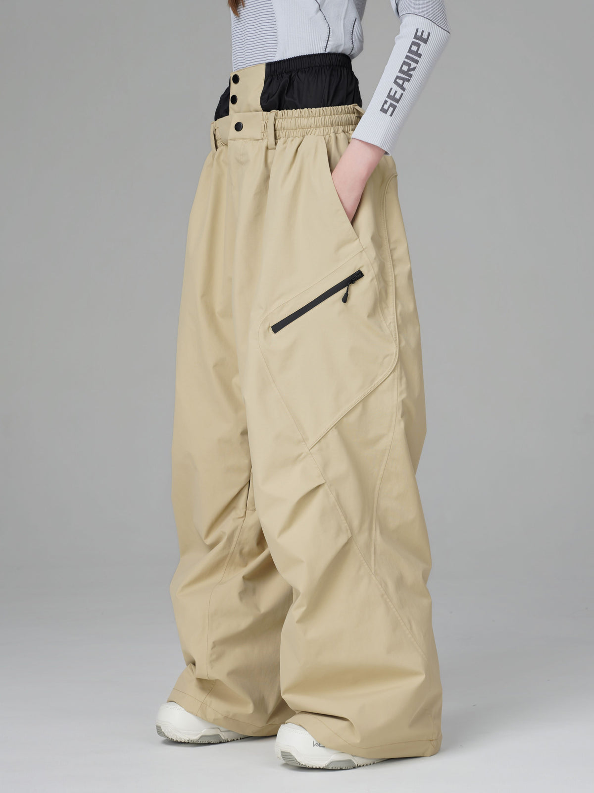 3D Articulated Wide-Leg Snow Pants – Unisex | Searipe