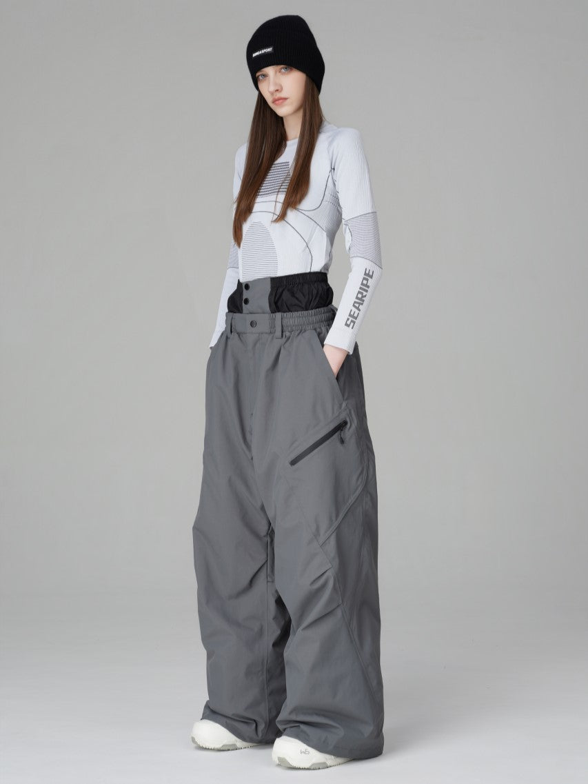 3D Articulated Wide-Leg Snow Pants – Unisex | Searipe