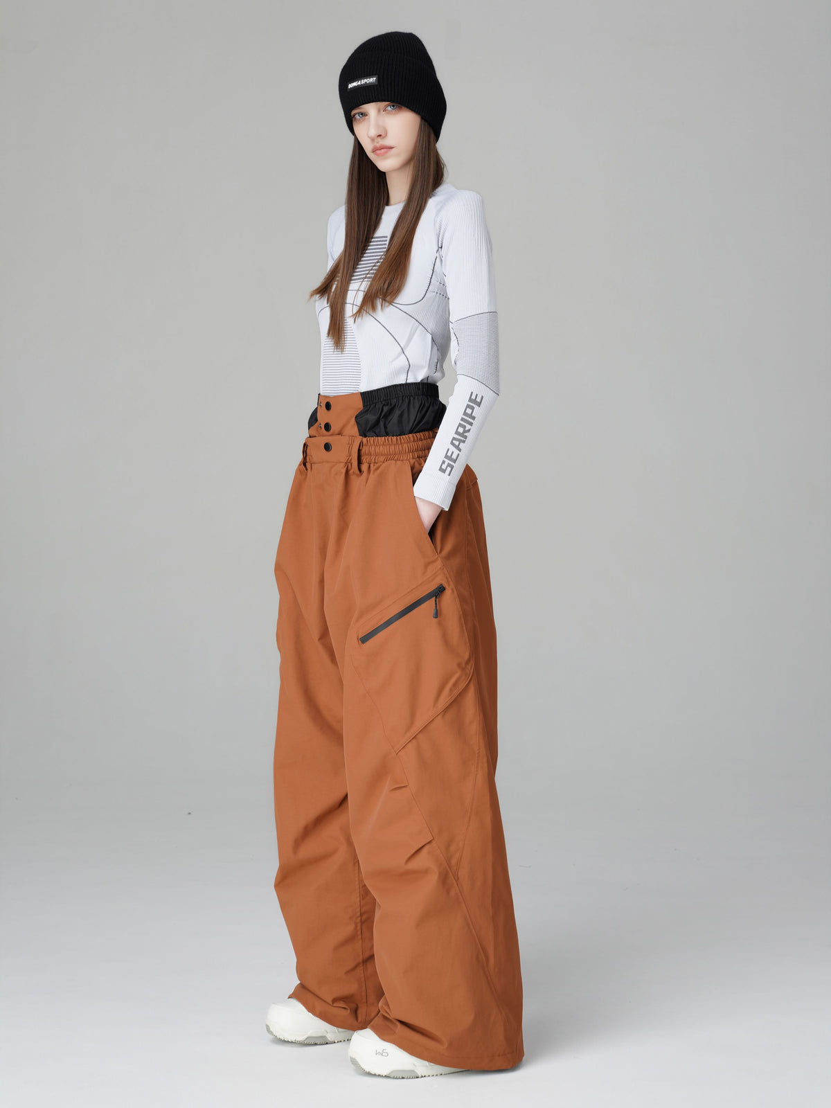 3D Articulated Wide-Leg Snow Pants – Unisex | Searipe
