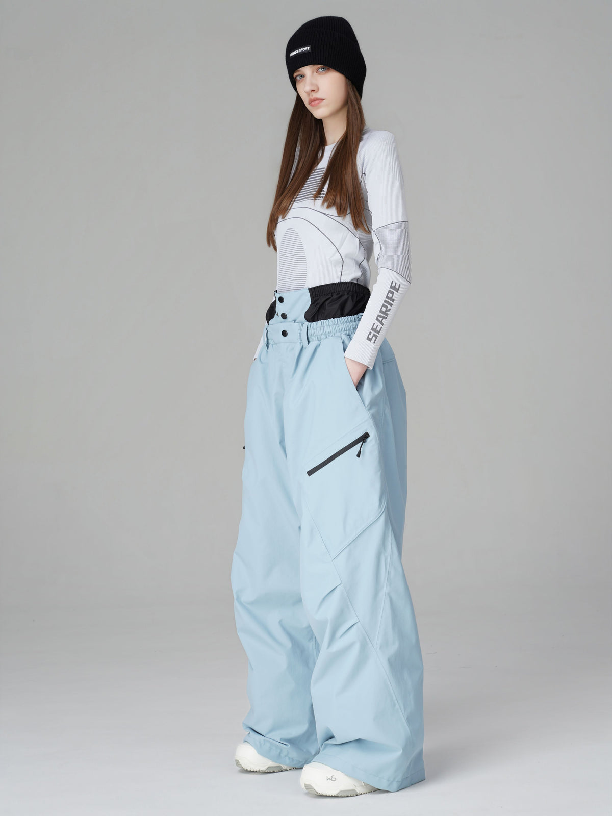 3D Articulated Wide-Leg Snow Pants – Unisex | Searipe