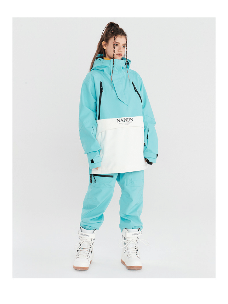 Insulated Colorblock Hooded Ski Jacket - Women's | NANDN