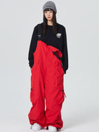 3L Side Release Buckle Belt Baggy Snow Bibs - Women's | Searipe