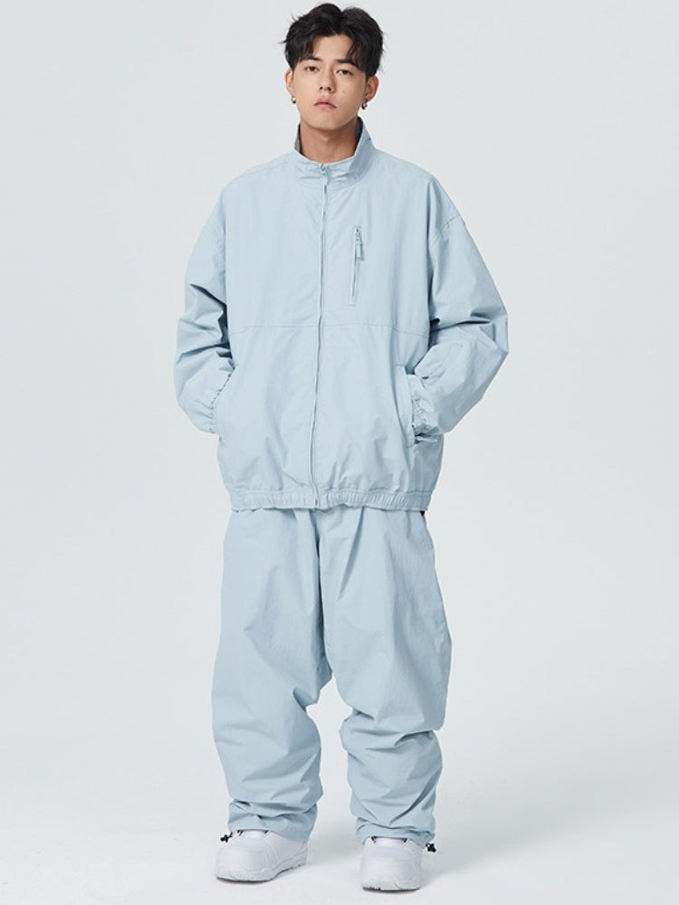 Searipe Baggy Style Monochrome Shell Snow Suit - Men's