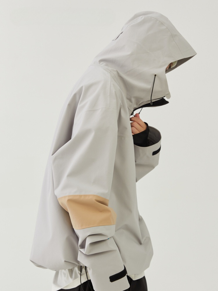 Winter Ticket Grey Freeride 3L Pullover Jacket [Limited Region] Winter Ticket | Snowears.com