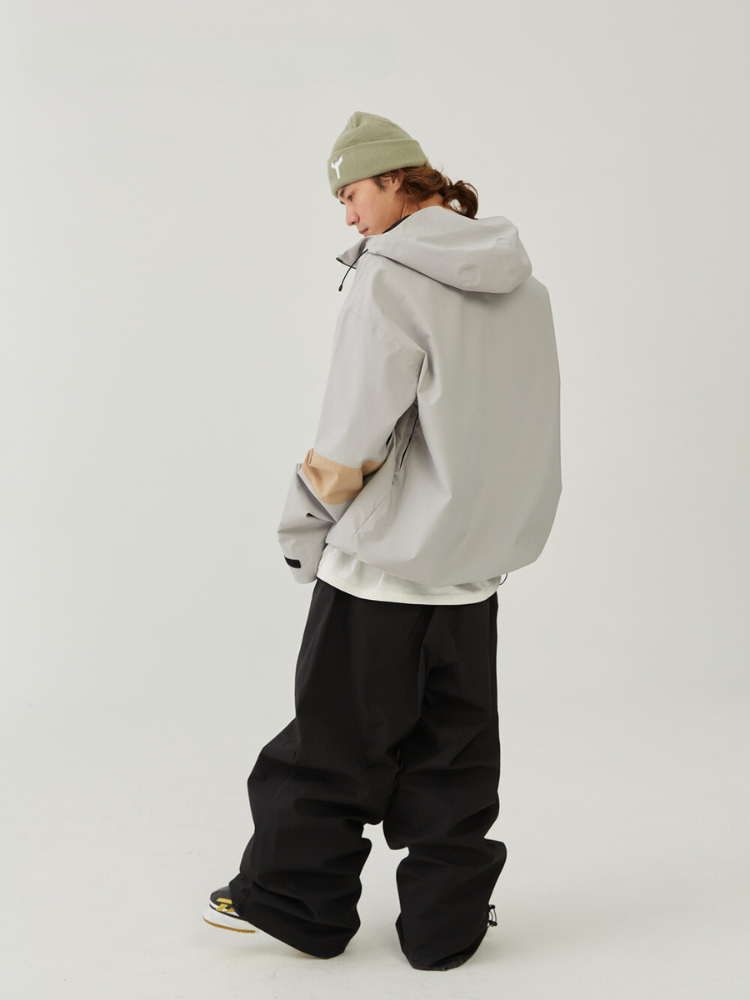 Winter Ticket Grey Freeride 3L Pullover Jacket [Limited Region] Winter Ticket | Snowears.com