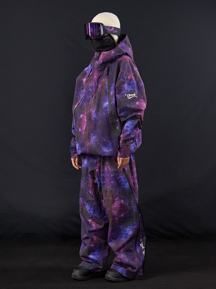 GlideFlow Galactic 3-Layer Shell Baggy Ski Pants - Unisex | Doorek