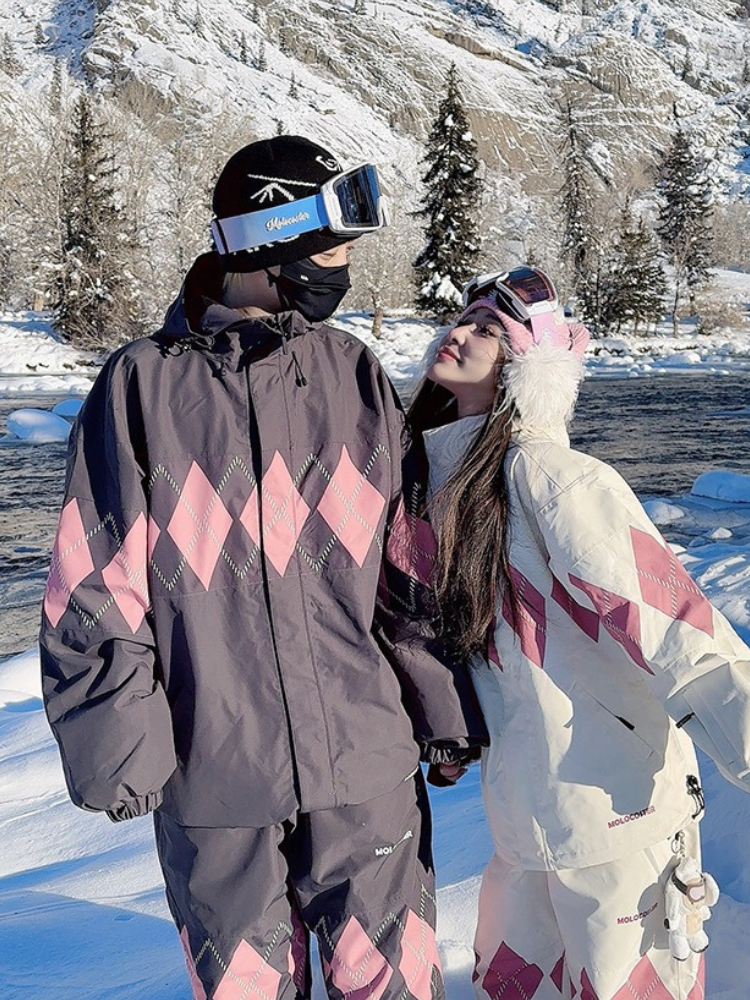 Molocoster Diamond Plaid 3-Layer Snowsuit – Unisex