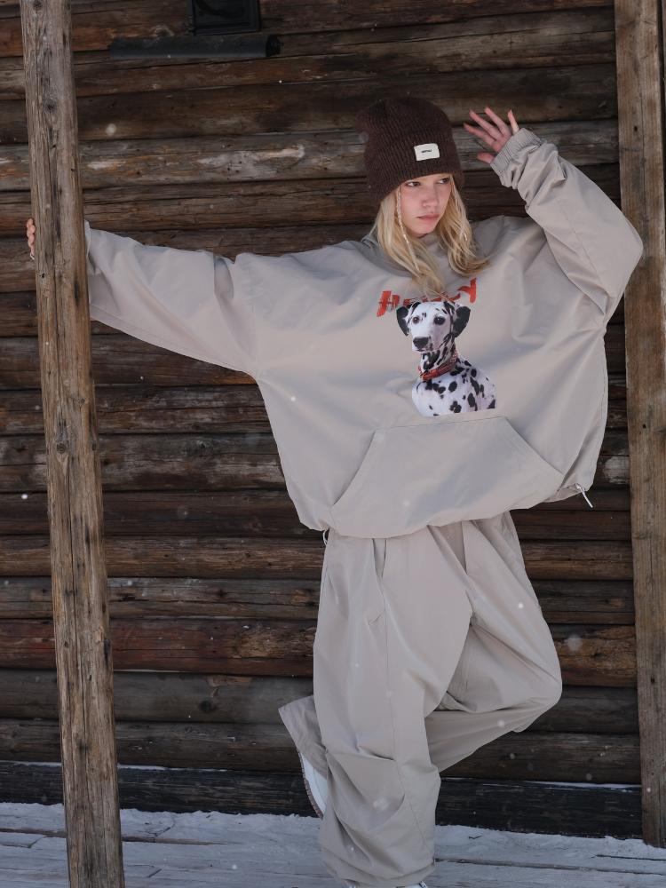 3L Fleece-Lined Baggy Snow Pants – Unisex | Hellystudio