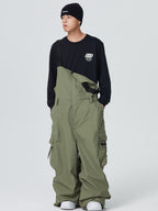 3L Side Release Buckle Belt Baggy Snow Bibs - Men's | Searipe