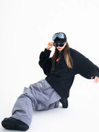 Grey Baggy Snow Pants - Women's | TRICKER