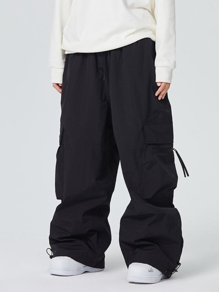 Zip Pocket Baggy Cargo Snowboard Pants - Men's | Searipe