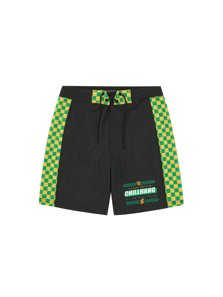 Quick-Dry Fabric & Water-Resistant Design Checkerboard Pattern Running Shorts – Men's | ChillHang
