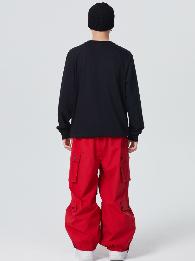 3L Monochrome Baggy Cargo Pants - Men's | Searipe