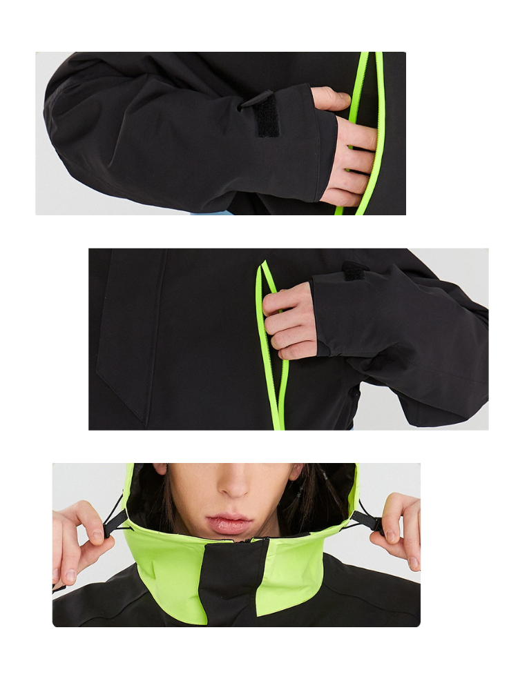 Insulated Colorblock Hooded Ski Jacket - Women's | NANDN