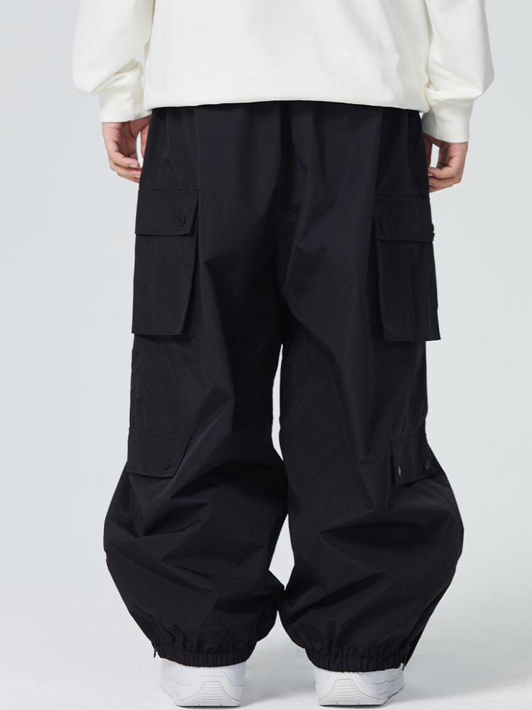 3L Monochrome Baggy Cargo Pants - Men's | Searipe