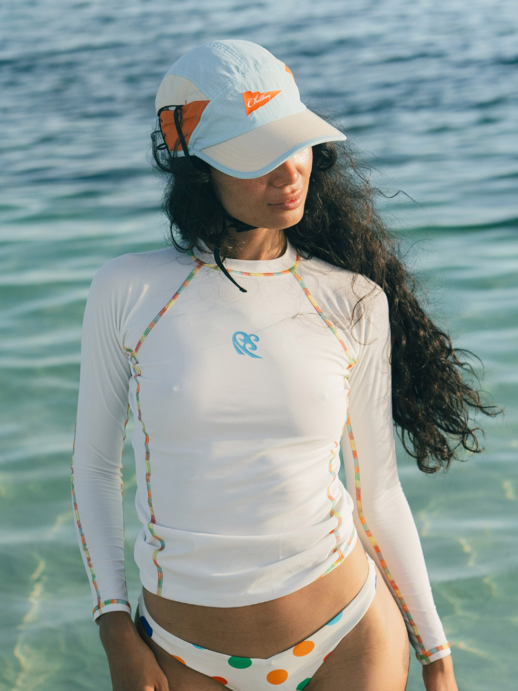 Quick-Dry Adjustable Colorblock Surf Cap with Chin Strap – Unisex | ChillHang