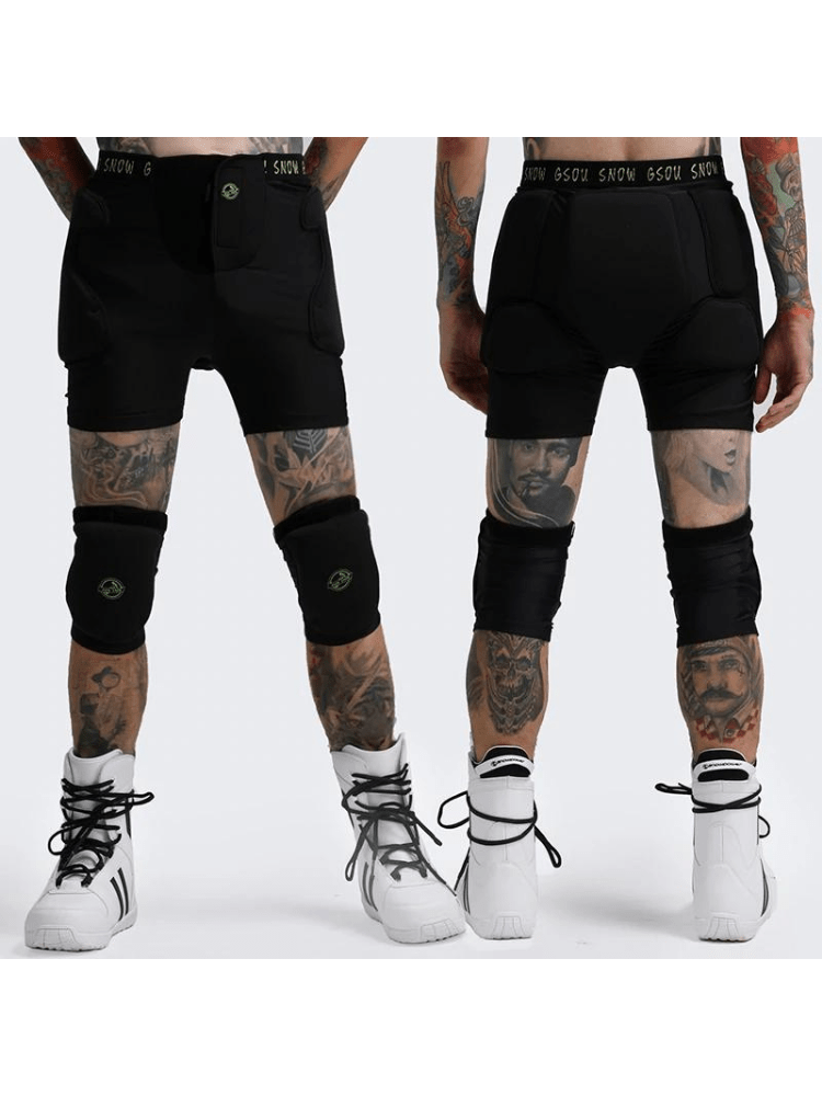 Gsou Snow Undercover Protective Shorts & Knee Pads Set – Unisex