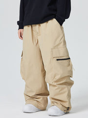 Zip Pocket Baggy Cargo Snowboard Pants - Men's | Searipe