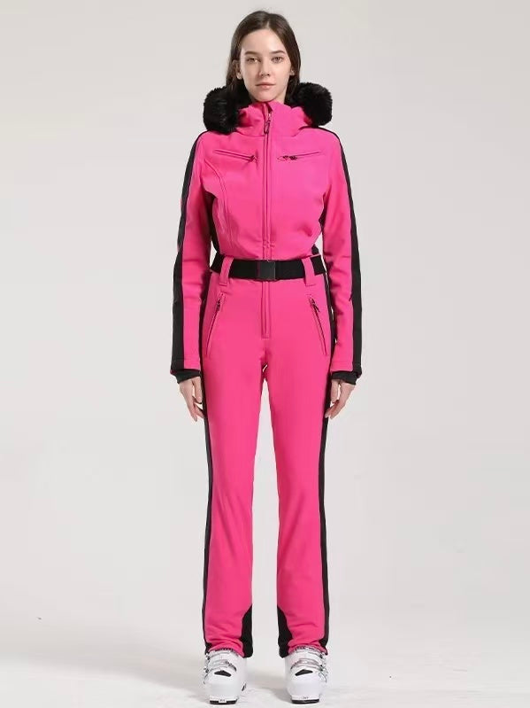 Classic Faux-Fur Ski Jumpsuit – Women's | Gsou Snow