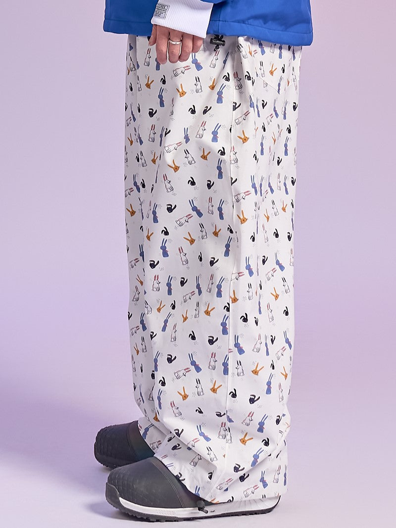 20K Waterproof Insulated Rabbit Print Snowboard Pants – Unisex | Doorek