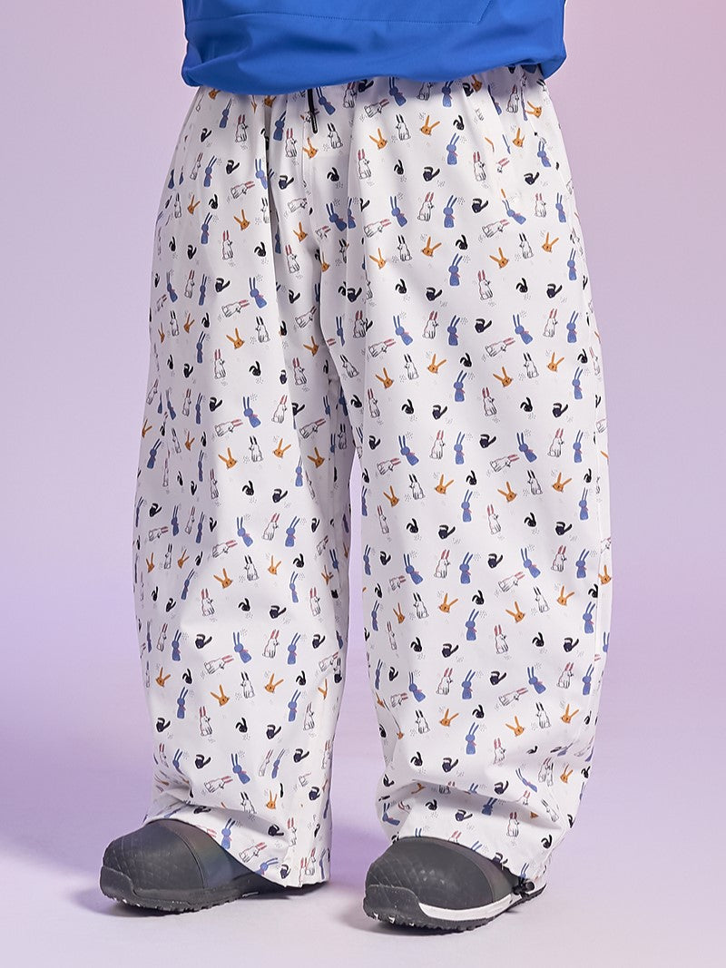 20K Waterproof Insulated Rabbit Print Snowboard Pants – Unisex | Doorek
