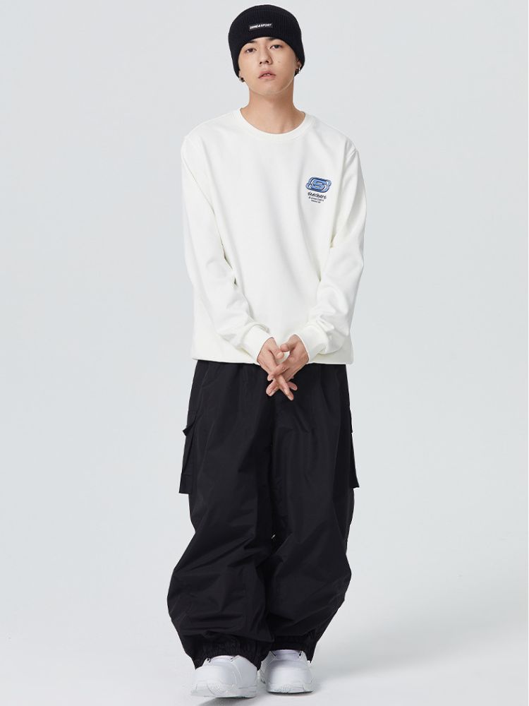 3L Monochrome Baggy Cargo Pants - Men's | Searipe