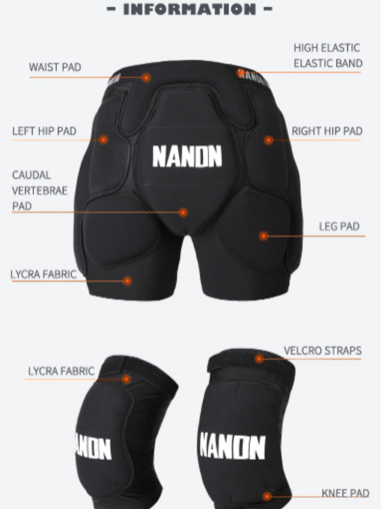 Tri-Flex Protective Shorts & Knee Pads Set – Unisex | NANDN