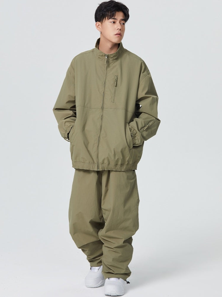 Searipe Baggy Style Monochrome Shell Snow Suit - Men's