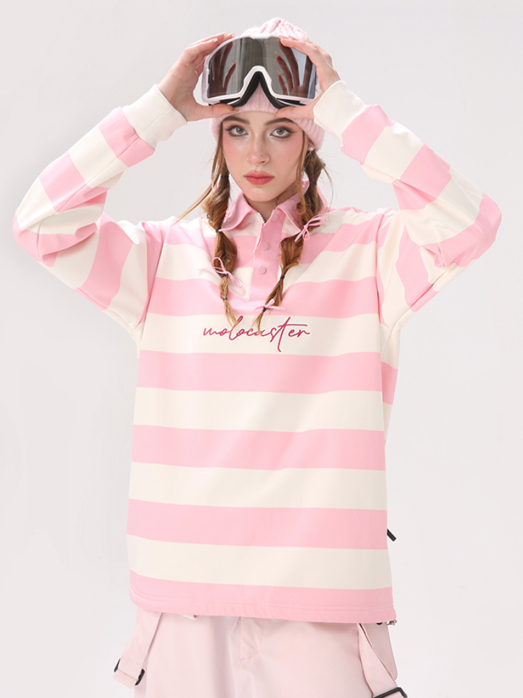 Molocoster Striped Colorblock Ski Sweatshirt – Unisex
