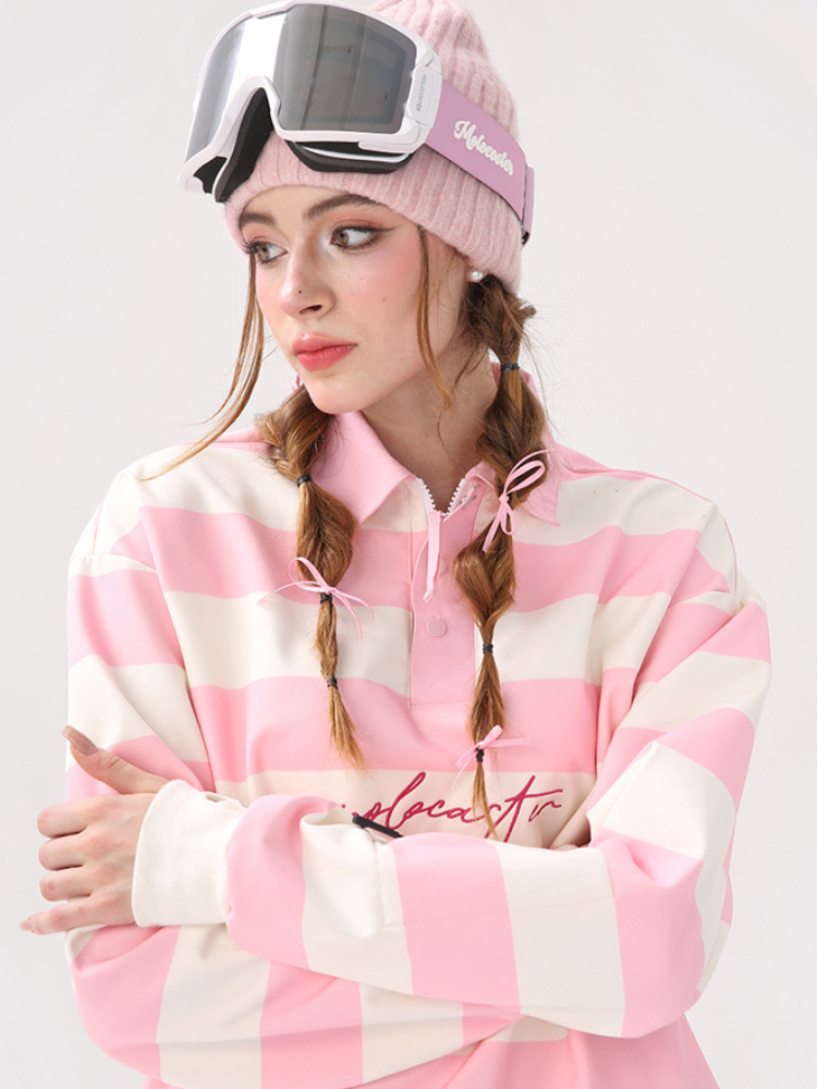 Molocoster Striped Colorblock Ski Sweatshirt – Unisex