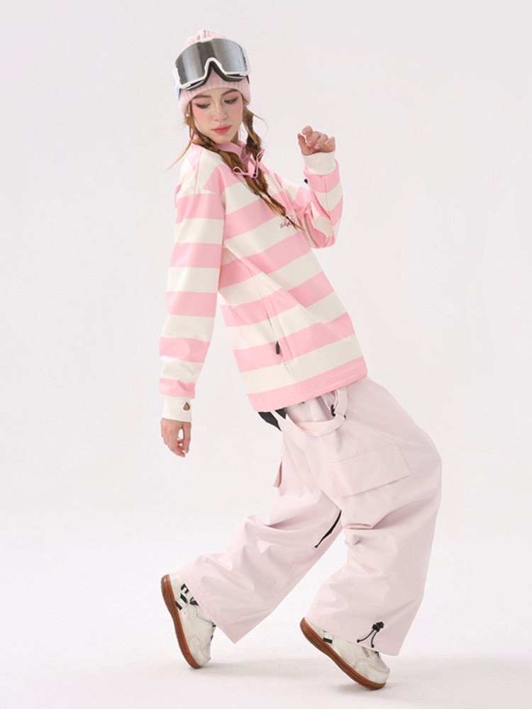 Molocoster Striped Colorblock Ski Sweatshirt – Unisex