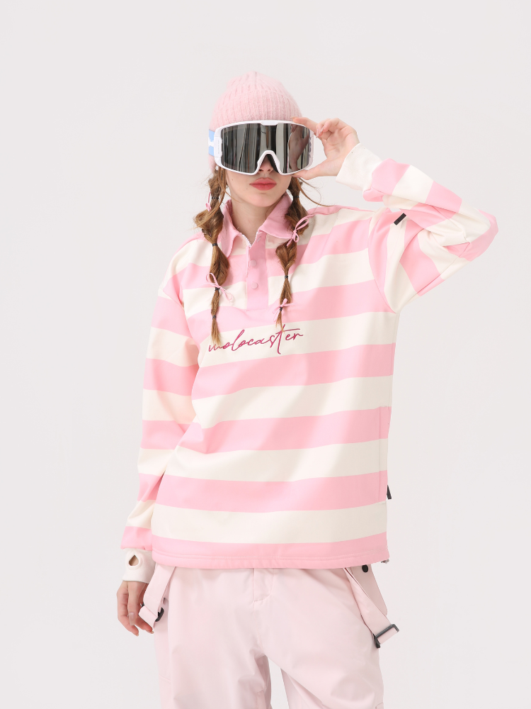 Molocoster Striped Colorblock Ski Sweatshirt – Unisex