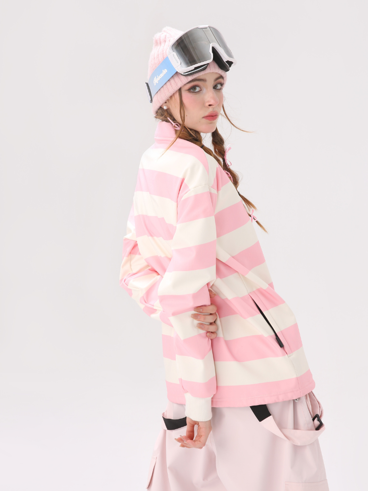 Molocoster Striped Colorblock Ski Sweatshirt – Unisex