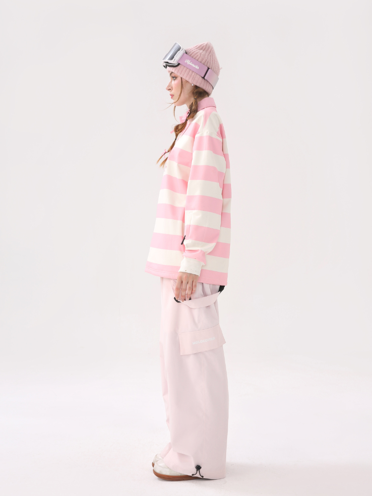 Molocoster Striped Colorblock Ski Sweatshirt – Unisex