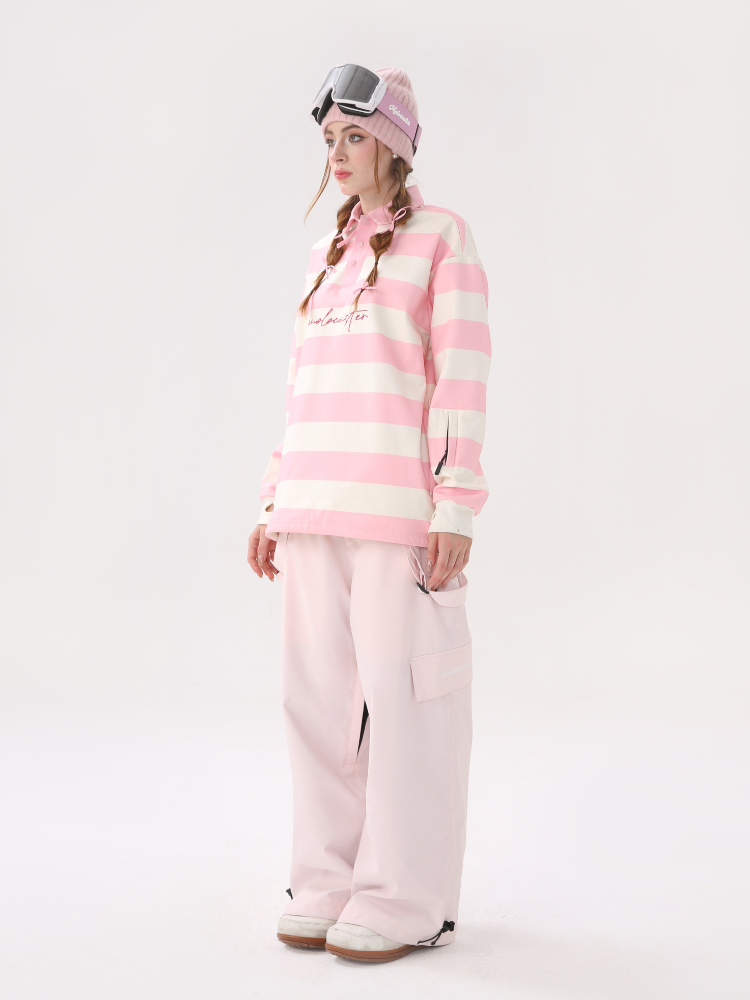 Molocoster Striped Colorblock Ski Sweatshirt – Unisex