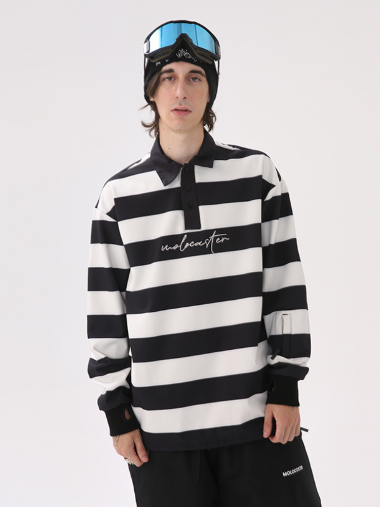 Molocoster Striped Colorblock Ski Sweatshirt – Unisex