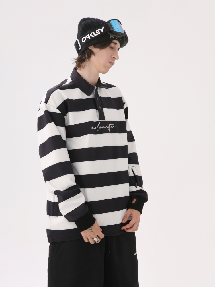 Molocoster Striped Colorblock Ski Sweatshirt – Unisex