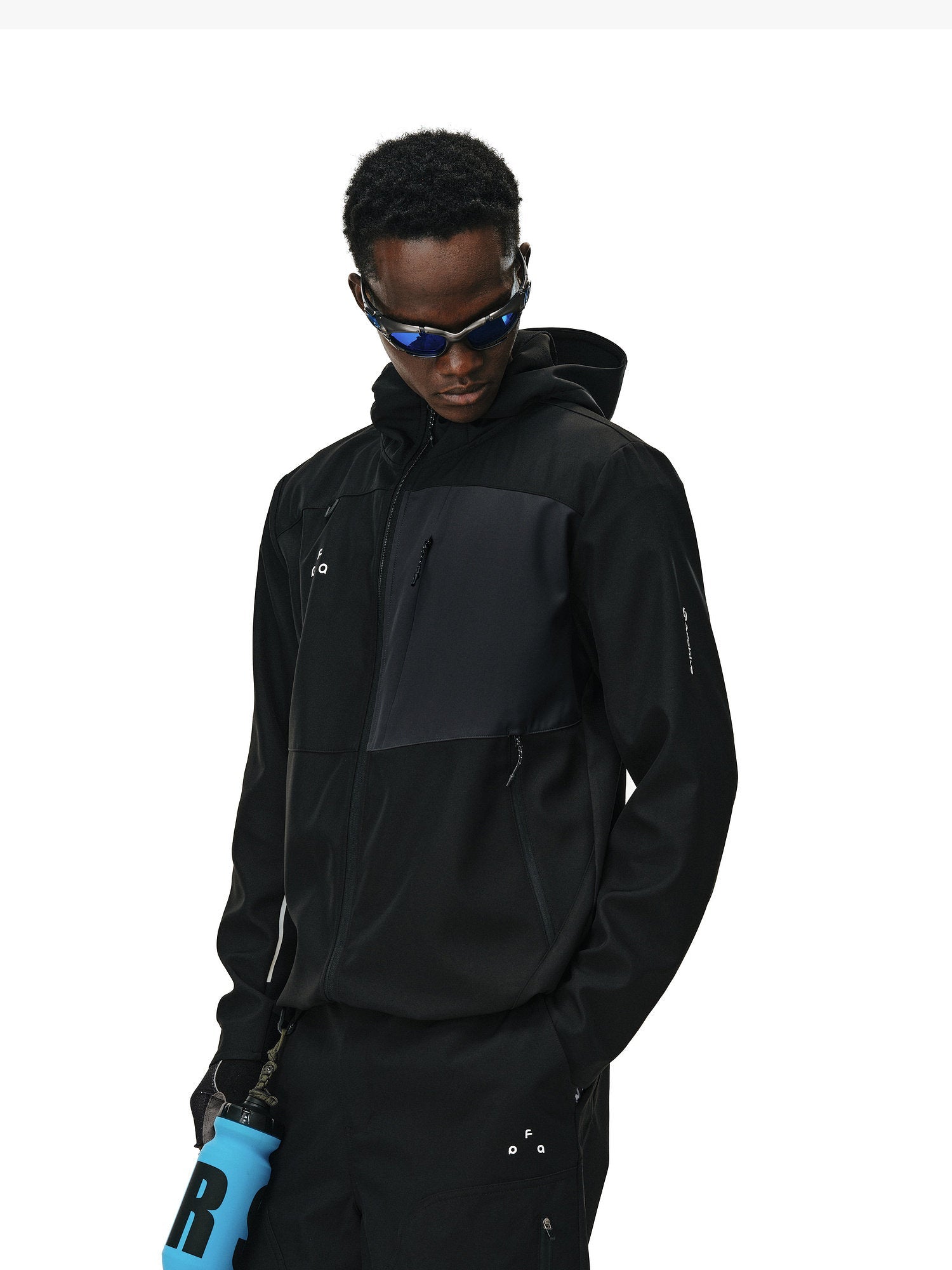 Color-Block Water-Repellent Softshell Hooded Jacket – Unisex | FPA