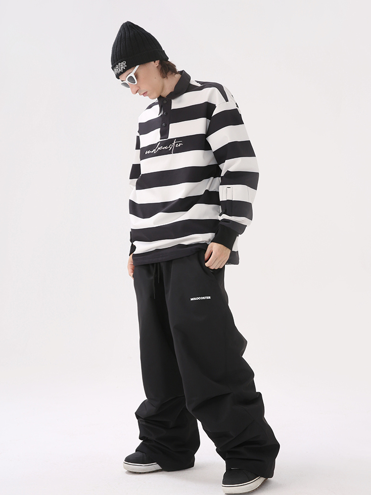 Molocoster Striped Colorblock Ski Sweatshirt – Unisex