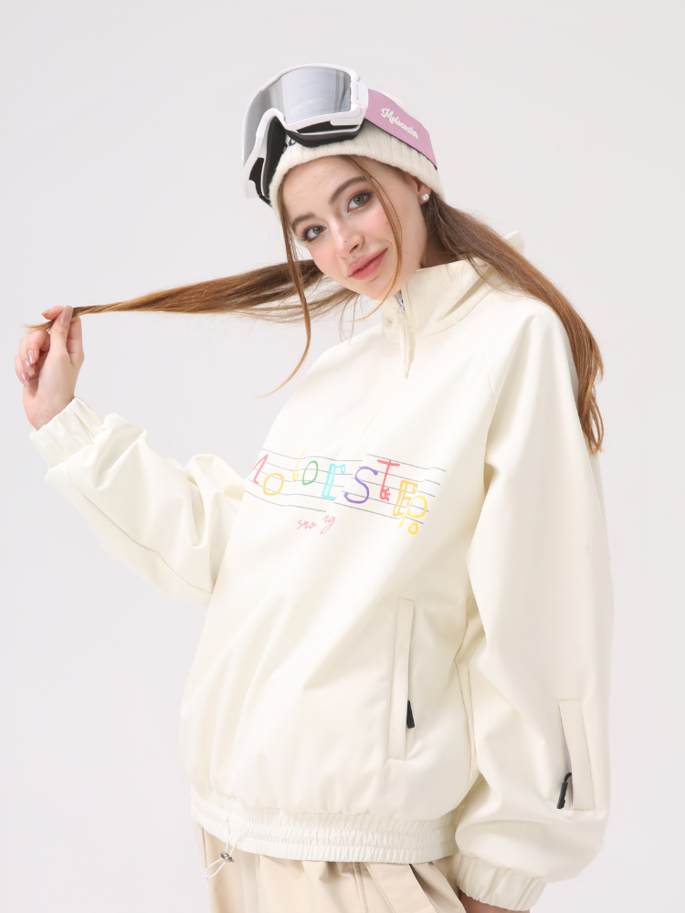 Molocoster Beige Half-Zip Ski Sweatshirt – Women’s