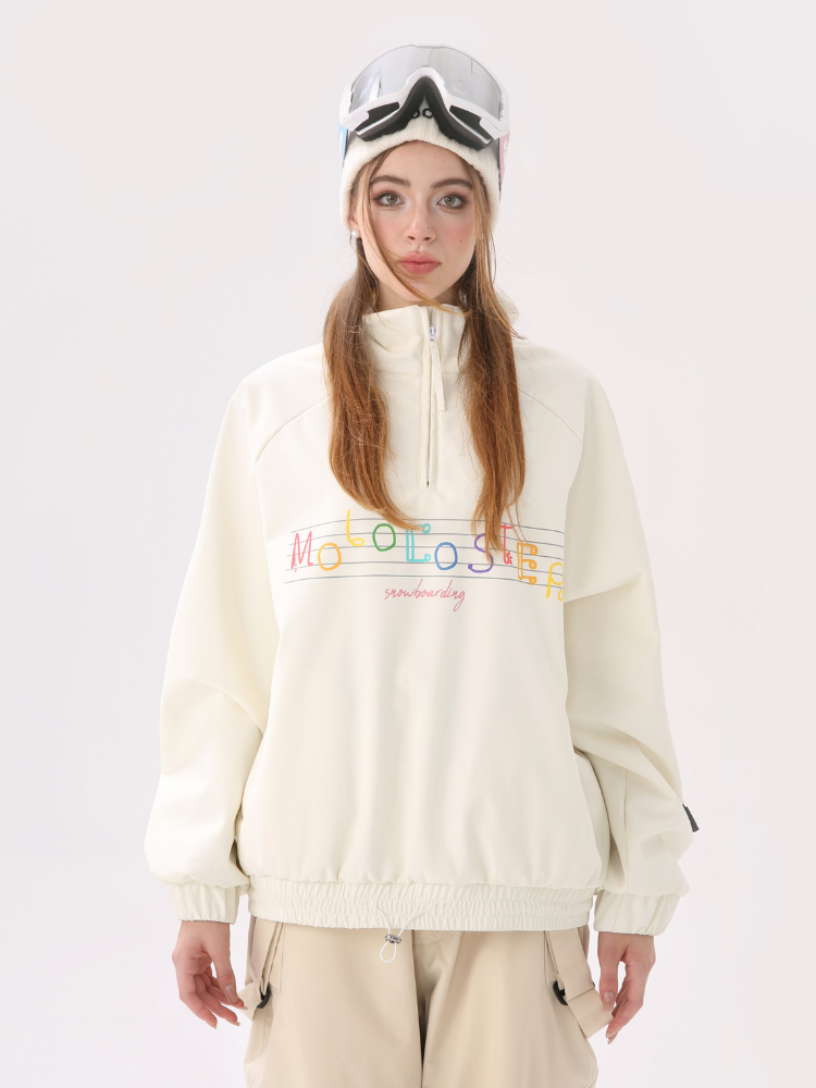 Molocoster Beige Half-Zip Ski Sweatshirt – Women’s