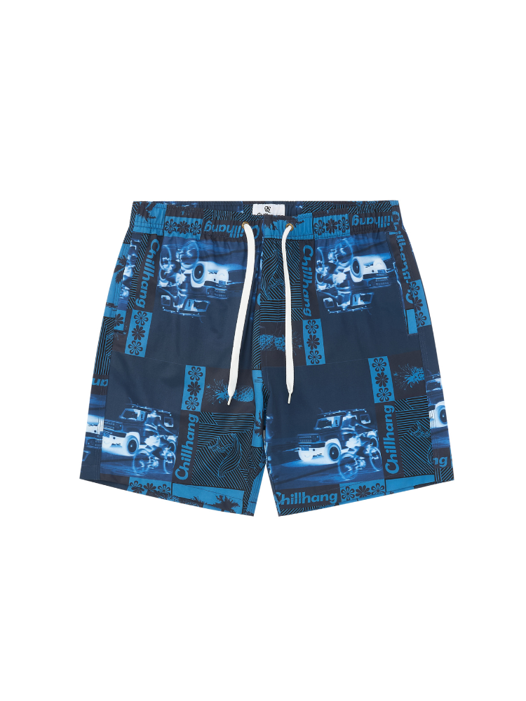 Psychedelic Car Print Board Shorts –  Men's | ChillHang