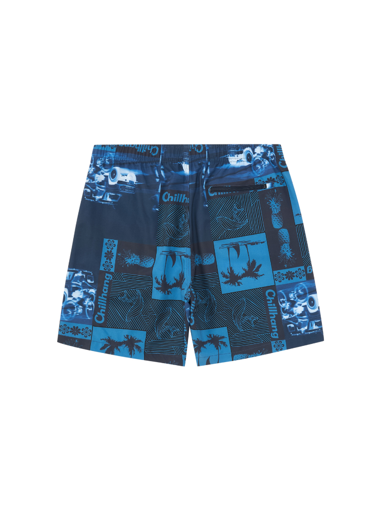 Psychedelic Car Print Board Shorts –  Men's | ChillHang