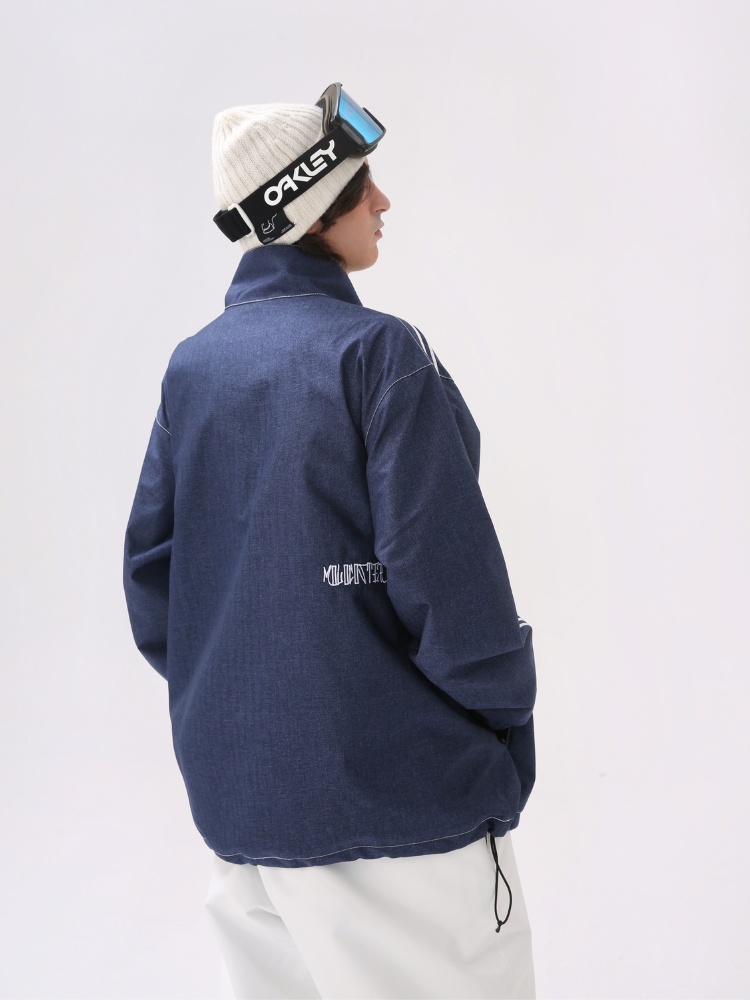 Molocoster Loose Fit Denim Ski Pullover – Unisex