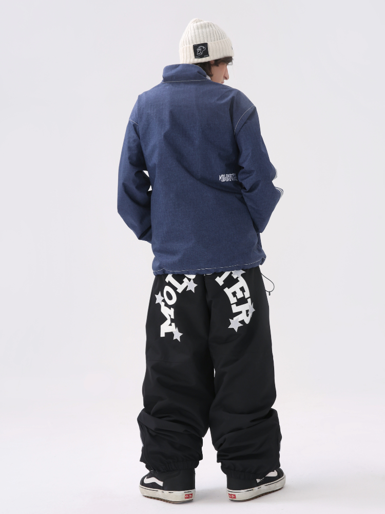 Molocoster Loose Fit Denim Ski Pullover – Unisex
