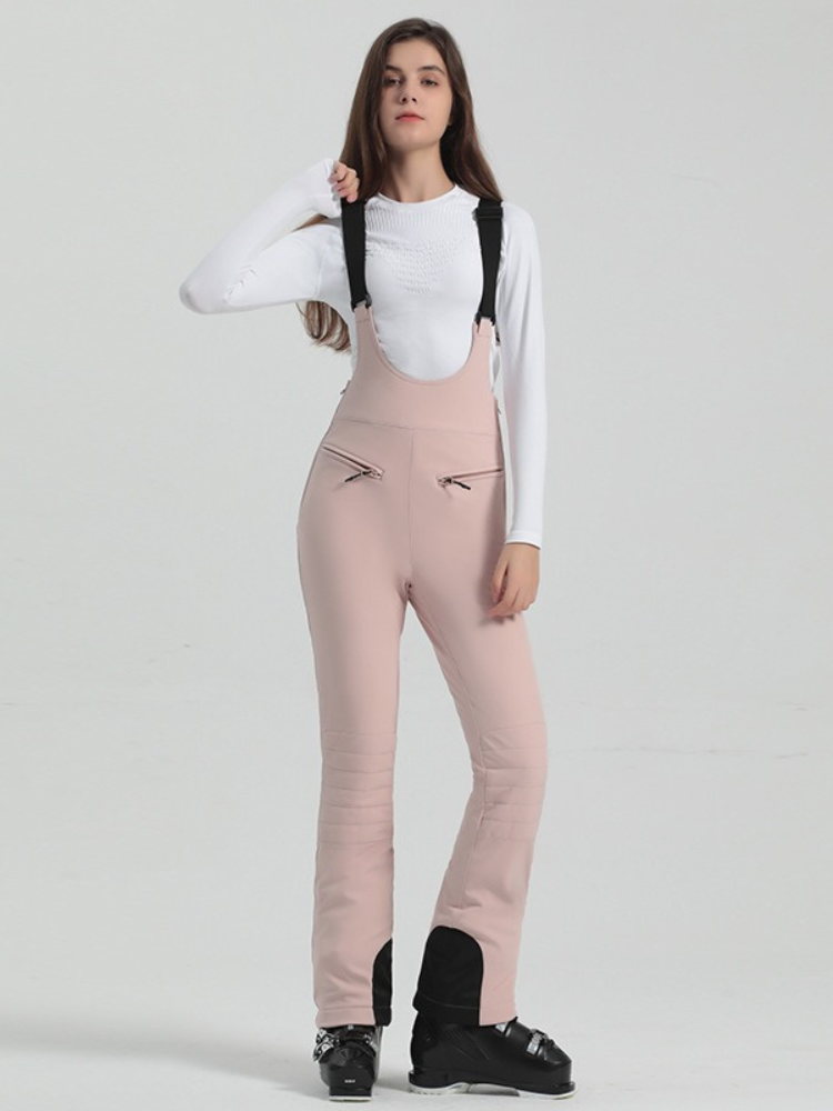 Gsou Snow High Rise Flare Snow Bib Pants - Women's